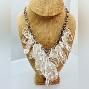 Elegant Silver Crystal Necklace